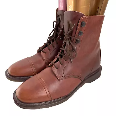 £147.46 • Buy Vtg Hawkins Dr Martens Boots UK 7 Brown Leather Cap Toe Imperial By Marlborough