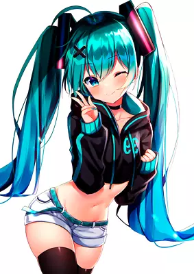 Hatsune Miku Cute V2 Weatherproof Anime Sticker 6  Car Decal • $14.95