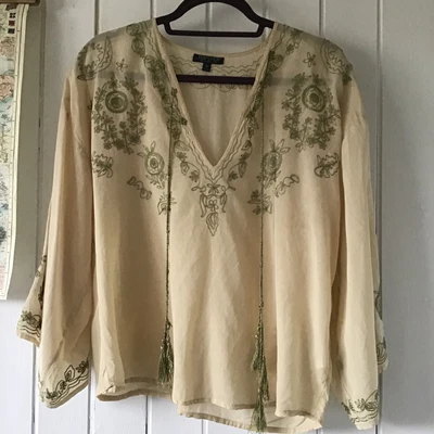 £12 • Buy Topshop 10 Embroidered Silk Kimono