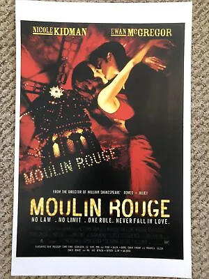 Moulin Rouge Nicole Kidman Ewan Mcgregor Movie Poster 11 X 17   (41) • $9.99