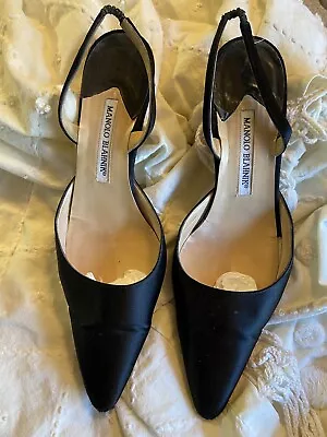 Manalo Blahnik Black Heels Size 39 • $55