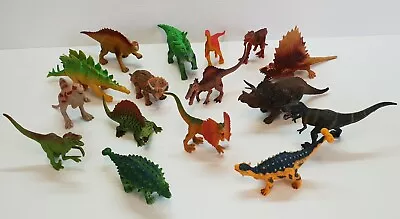 Dinosaurs Toys Bulk Mixed Lot - 16 Vintage & Modern Plastic Figures Med. Pieces • $25