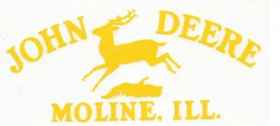 2X  JOHN DEERE MOLINE ILL.  LEAPING DEERE   2-Pack Yellow 9  12  15 ! • $5.99