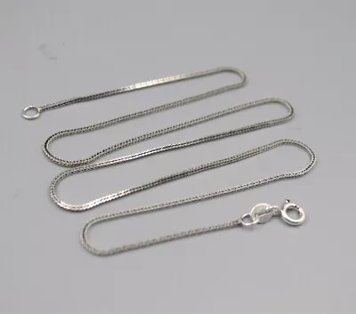 Real Pure S925 Sterling Silver Chain 1mm Thin Wheat Link Necklace 2-3g • $12.79