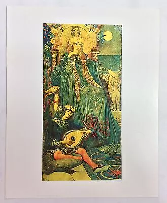 Vintage Howard Pyle Book Print Paintings 1975 The Fairy Morgana • $10.99