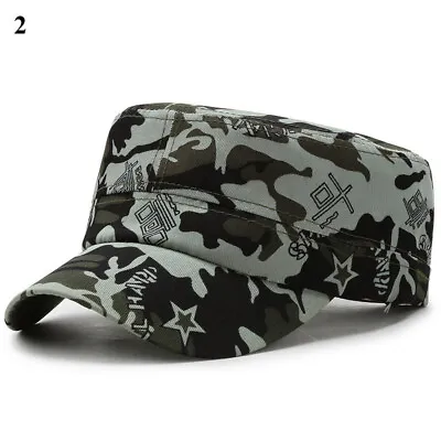 Military Hat Cap Army Cadet Men Women Casual Baseball Sunhat Adjustable Strap Ð • £4.52