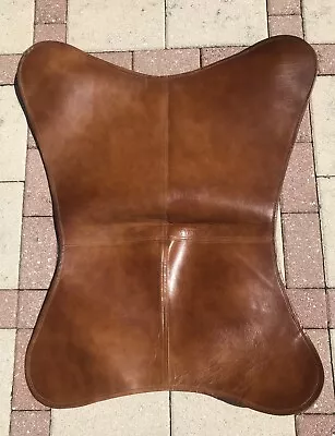 VTG RETRO CONGAC BROWN Leather Butterfly Chair Replacement Cover • $49.99