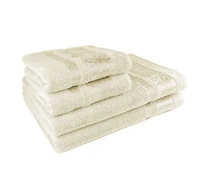 Turkish Bamboo Luxury Towel Set Of 4 In Gift Box. (Papaya) • $49.99