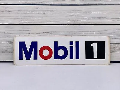 VINTAGE Mobil 1 Sticker - Vinyl Cut Decal - Three Color - 14  X 5  Inches  • $19.99