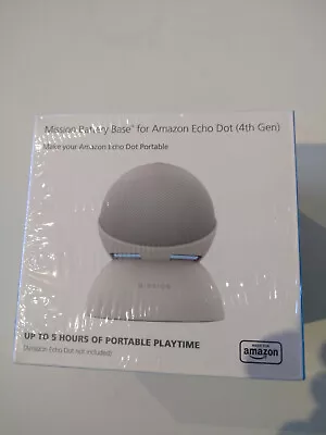 Mission Battery Base For Amazon Echo Dot 4th Generation White New And Sealed • £23.50
