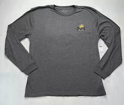 Oneill Shirt Mens Gray Long Sleeve Lightweight Skull Surf Cotton Sz XXL 2XL • $11.04