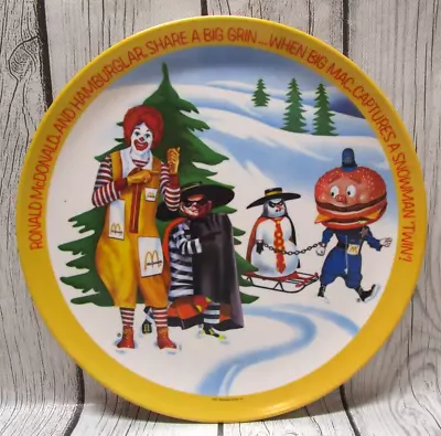 1977 Ronald McDonald Seasons Plate 10  Winter Melamine USA Vintage • $11.95