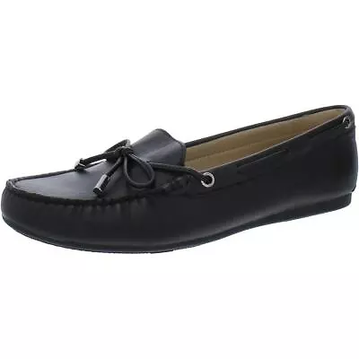 MICHAEL Michael Kors Womens Black Leather Loafers Shoes 9 Medium (BM) BHFO 1679 • $53.99