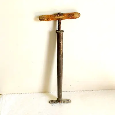 Vintage Good Year Wooden Handle Brass Air Pump Decorative Collectibles Tool14 • $335.08