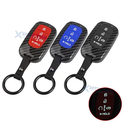 Carbon Fiber Hard ABS Remote Key Fob Case Cover+Keychain For Honda Civic HRV CRV • $12.99