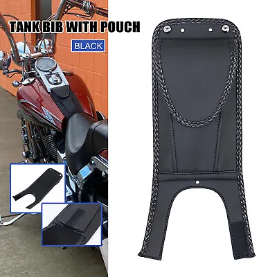 Motorcycle Black Gas Tank Bib W/ Pouch For Harley Night Train Heritage Softail • $39.88