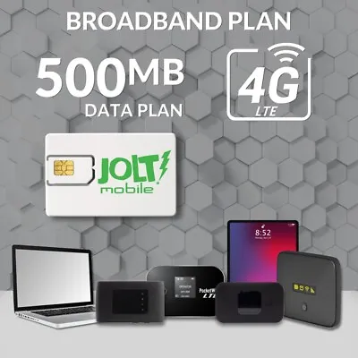 Jolt Mobile AT&T Data SIM Card | 500MB WiFi MiFi 5G 4G LTE Broadband IoT Device • $5