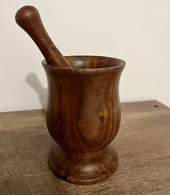 Vintage Wooden Mortar And Pestle • $15