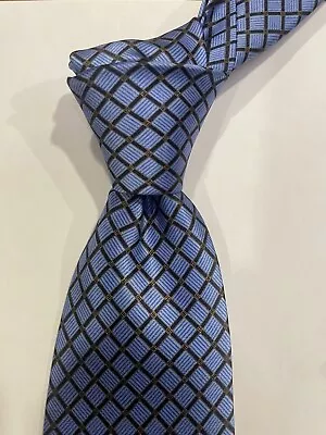Stefano Ricci Tie Blue Geometric Luxury Silk Tie Made In Italy • $49.95