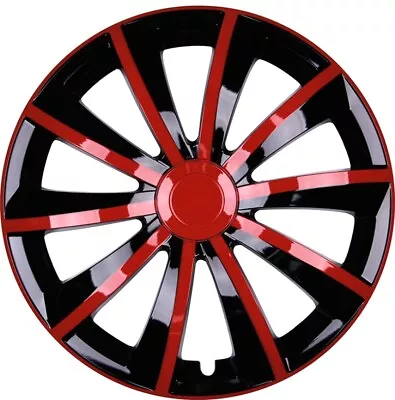 Hubcaps Set Gral 16 Inch IN Red/Black 4x Premium Design Hub Caps • $174.87