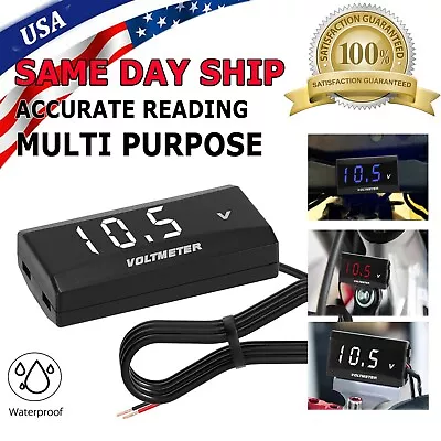 12V Digital LED Display Voltmeter Voltage Gauge Panel Meter For Car Motorcycle • $5.99