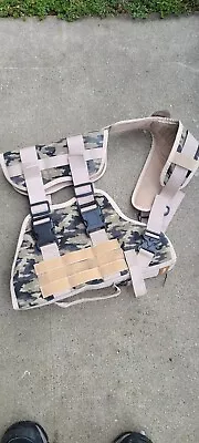 Tactical Dog Harness With Loop Panels No-Pull Service Dog Vest X-LARGE Camo • $18