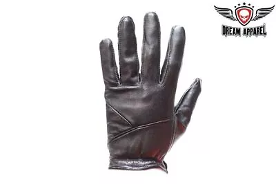 Black Full Finger Quality Leather Motorcycle Biker Riding Gloves • $20.79