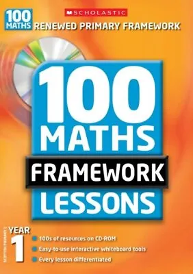 100 Maths Framework Lessons Year 1 By Montague-Smith Ann Mixed Media Product • £3.99
