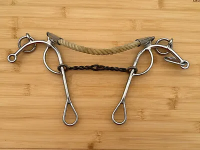 Rope Nose Combo Combination Bit W Twisted Mouth ~ 5   ~ Barrel Racing • $38