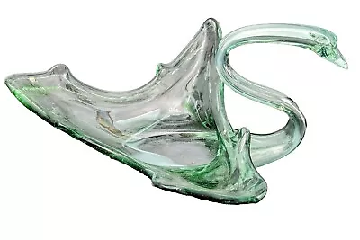 Sooner Art Glass Swan Hand Blown Elegant Vintage • $25