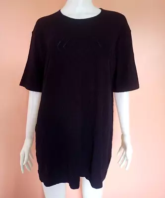 Versace Classic Short Sleeved Knit Top Black Size 3xl • $59.40