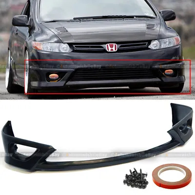 Fit 06-08 Civic 2Dr Coupe HF-P Style Unpainted Front Bumper Lip Body Kit Add On • $99.99