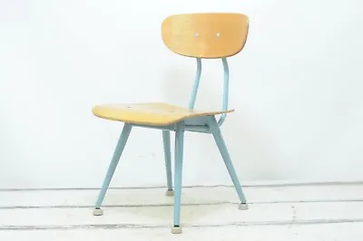 Vintage 1950's American Seating Bent Wood And Blue Metal Desk School Chair #1 • $110