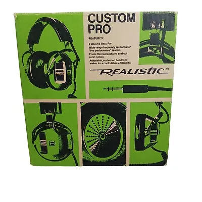 Vtg KOSS Realistic Custom Pro Stereo Headphones Bass Port Tan Brown 33-1002 Work • $49.99