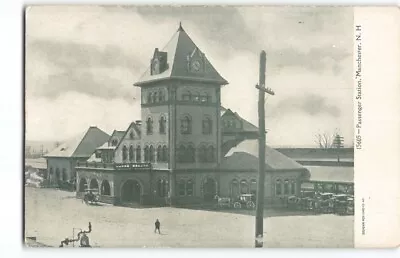 Railroad Station/Street View Depot Manchester New Hampshire NH Postcard-N3 • $4.09