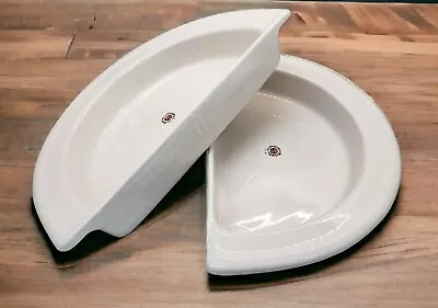 Mamma Ro Italy Pottery Set Of 2 D Shaped Serving Baking Dishes • $59.99