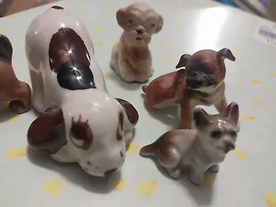 4 Vtg Miniature Dog Figurines Made In Germany Japan Porcelain • $5