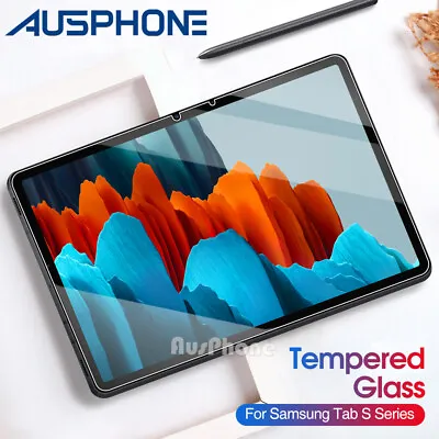 For Samsung Galaxy Tab S9 FE S8 Plus S6 Lite S5e Tempered Glass Screen Protector • $12.95