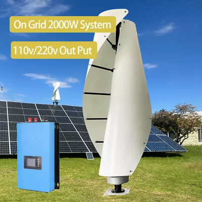 2000W Vertical Wind Turbine Generator 48V 230V 50HZ On Grid Wind Turbine System • $2968.99