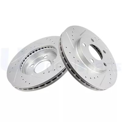 Drill & Slotted Front Disc Brake Rotors Fit For 1994-2004 Ford Mustang • $89.19