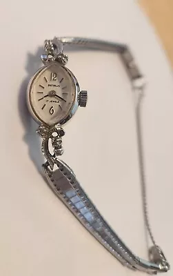 Vintage Ladies Benrus 17 Jewel Watch With Diamonds • $39