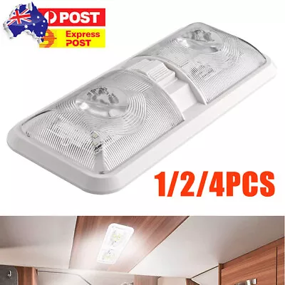 1-4X RV Interior LED Ceiling Light Camper Trailer Caravan Double Dome Roof Lamp • $18.61