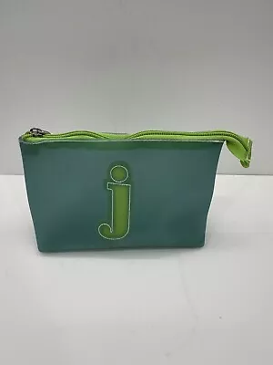 Jana Feifer Green/Blue Makeup/Change Purse J In Blue 7” X 5” • $14.50