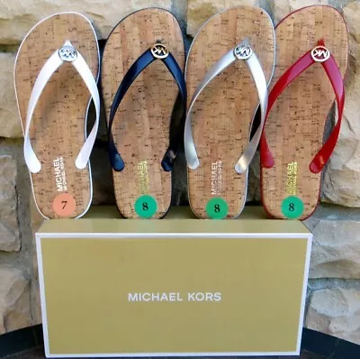 Michael Kors New In Box Jet Set MK Jelly Thong Sandals -Choose Size And Color! • $42