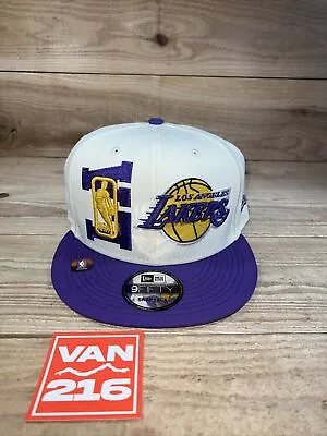 New Era Men's Los Angeles Lakers 2022 Draft Snapback Hat: Ivory/Purple 60243077 • $39.95