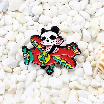 Lapel Pin Funny Mini Red Plane Bamboo Brooch Wear Resistant • $7.51