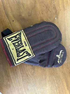 Everlast 4308 Vintage Top Grain Leather Red/Brown Weighted Speed Bag Gloves • $14