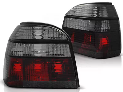 Tail Lights Ltvw98 For Vw Golf 3 1991-1994 1995 1996 1997 Hb Cabrio Red Smoke • $73.36