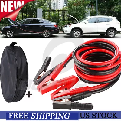 2x10 FT 2 Gauge Booster Cable Jumping Cables Power Jumper 600AMP W/Storage Pouch • $27.95