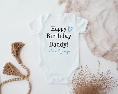 Happy Birthday As My Daddy/Mummy Baby Vest 1st Birthday Dad Bodysuit • £6.99